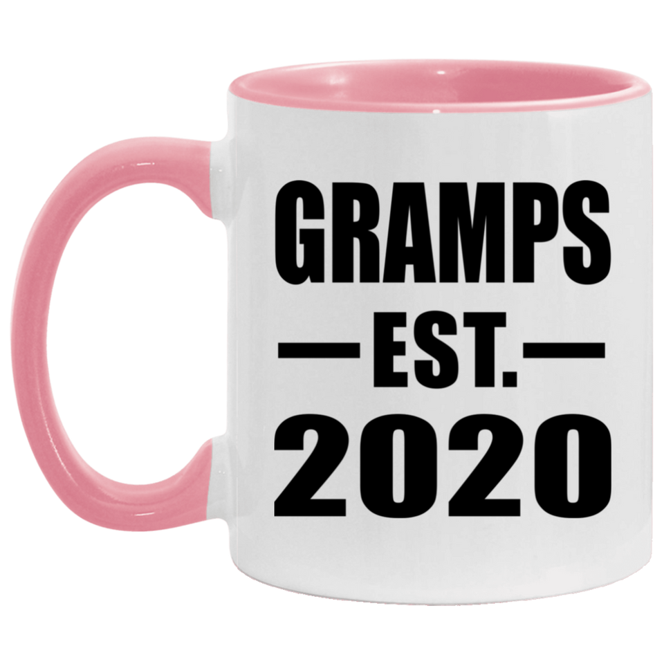 Gramps Established EST. 2020 - 11oz Accent Mug Pink
