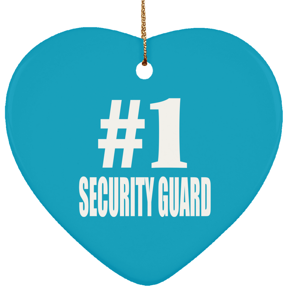 Number One #1 Security Guard - Heart Ornament