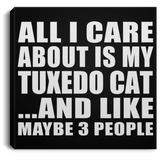 All I Care About Is My Tuxedo Cat - Canvas Square