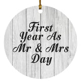 First Year As Mr & Mrs Day - Circle Ornament F