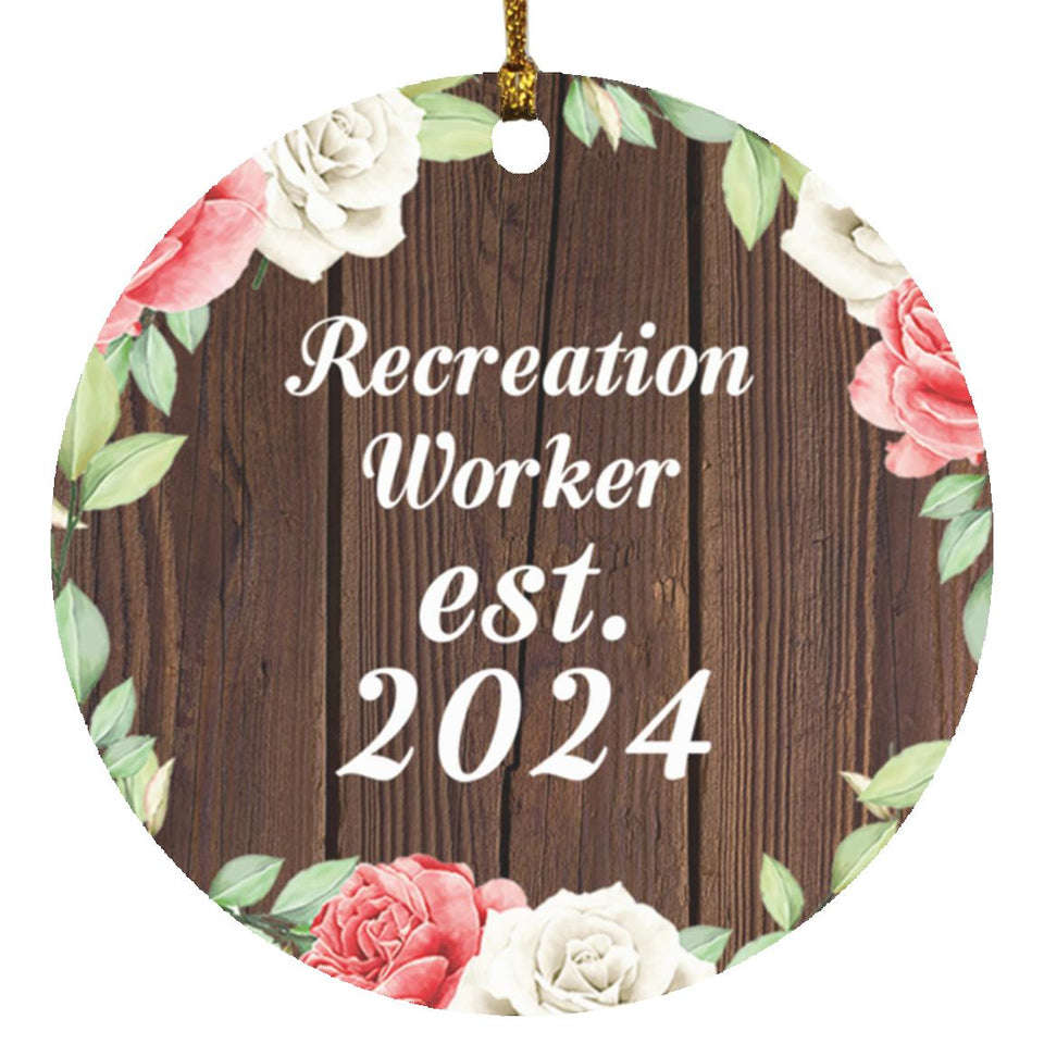 Recreation Worker Established Est. 2024 - Circle Ornament A