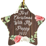 First Christmas With My Pappy 2022 - Star Ornament A