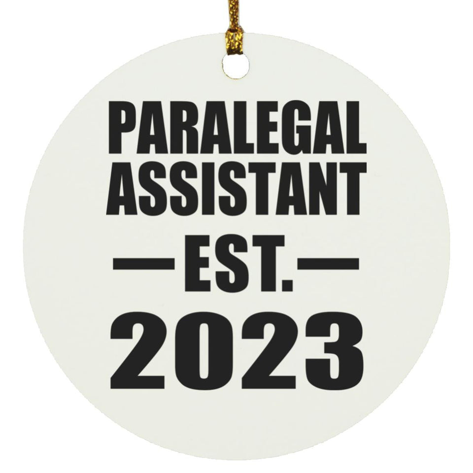 Paralegal Assistant Established EST. 2023 - Circle Ornament