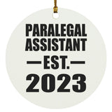 Paralegal Assistant Established EST. 2023 - Circle Ornament