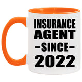 Insurance Agent Since 2022 - 11oz Accent Mug Orange