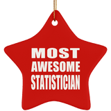Most Awesome Statistician - Star Ornament