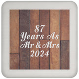 87th Anniversary 87 Years As Mr & Mrs 2024 - Drink Coaster E