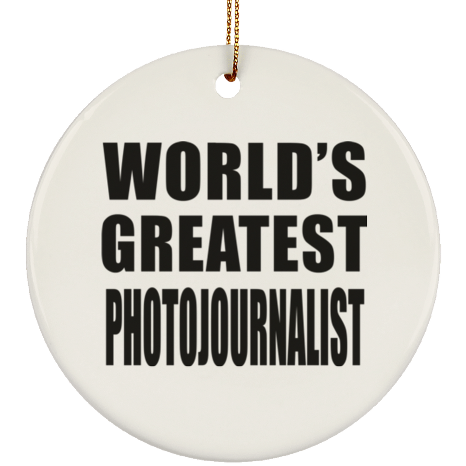 World's Greatest Photojournalist - Circle Ornament