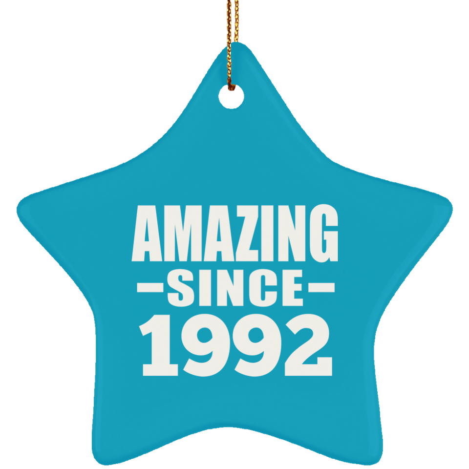 32nd Birthday Amazing Since 1992 - Star Ornament