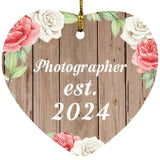 Photographer Established Est. 2024 - Heart Ornament B