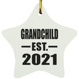 Grandchild Established EST. 2021 - Star Ornament