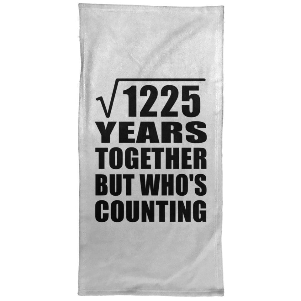 35th Anniversary Square Root of 1225 Years Who's Counting - Hand Towel