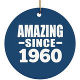 64th Birthday Amazing Since 1960 - Circle Ornament