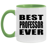 Best Professor Ever - 11oz Accent Mug Green