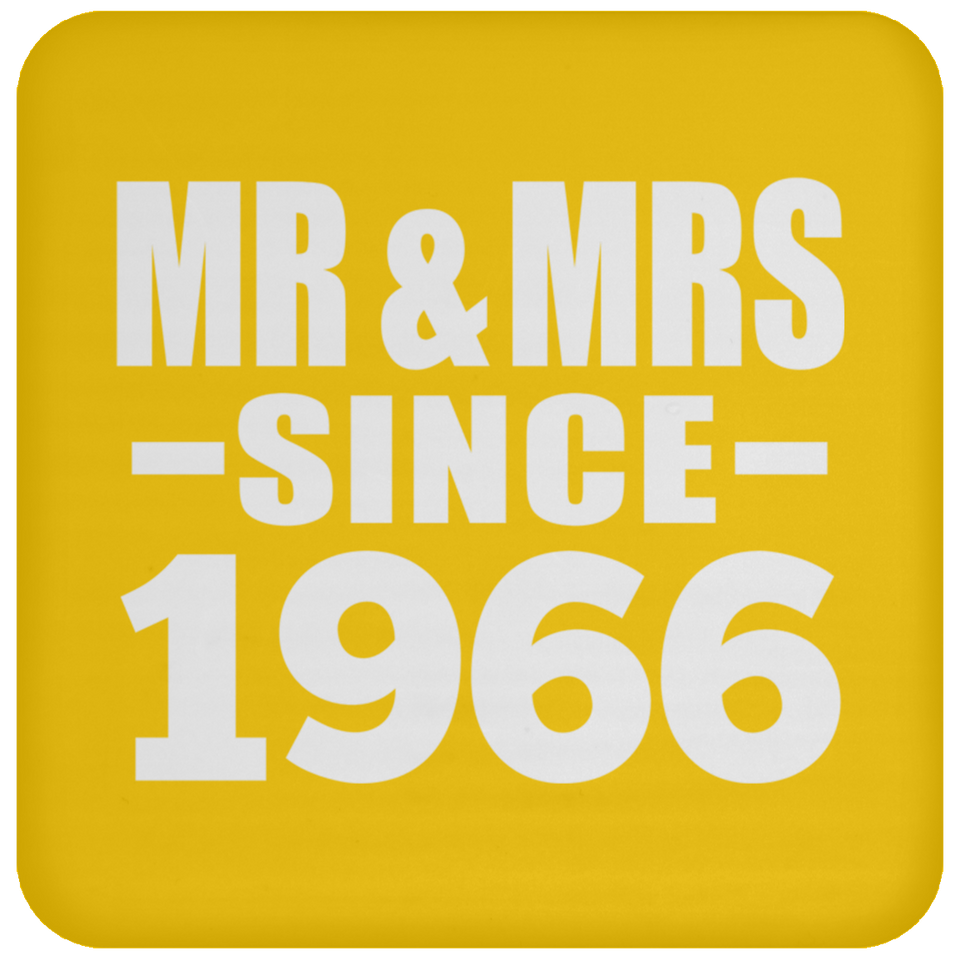 58th Anniversary Mr & Mrs Since 1966 - Drink Coaster