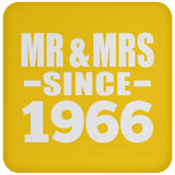58th Anniversary Mr & Mrs Since 1966 - Drink Coaster