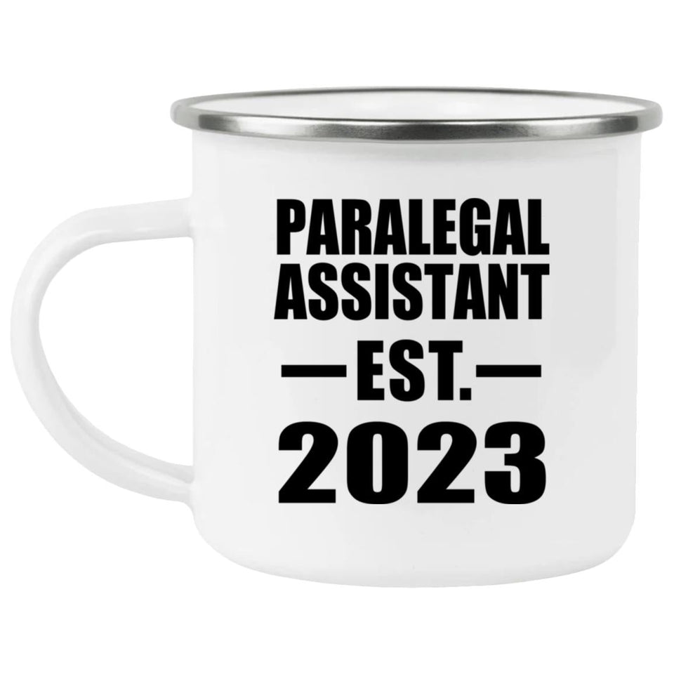 Paralegal Assistant Established EST. 2023 - 12oz Camping Mug