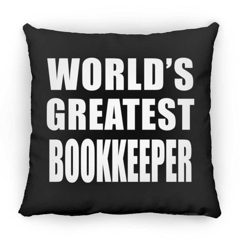 World's Greatest Bookkeeper - Throw Pillow Black