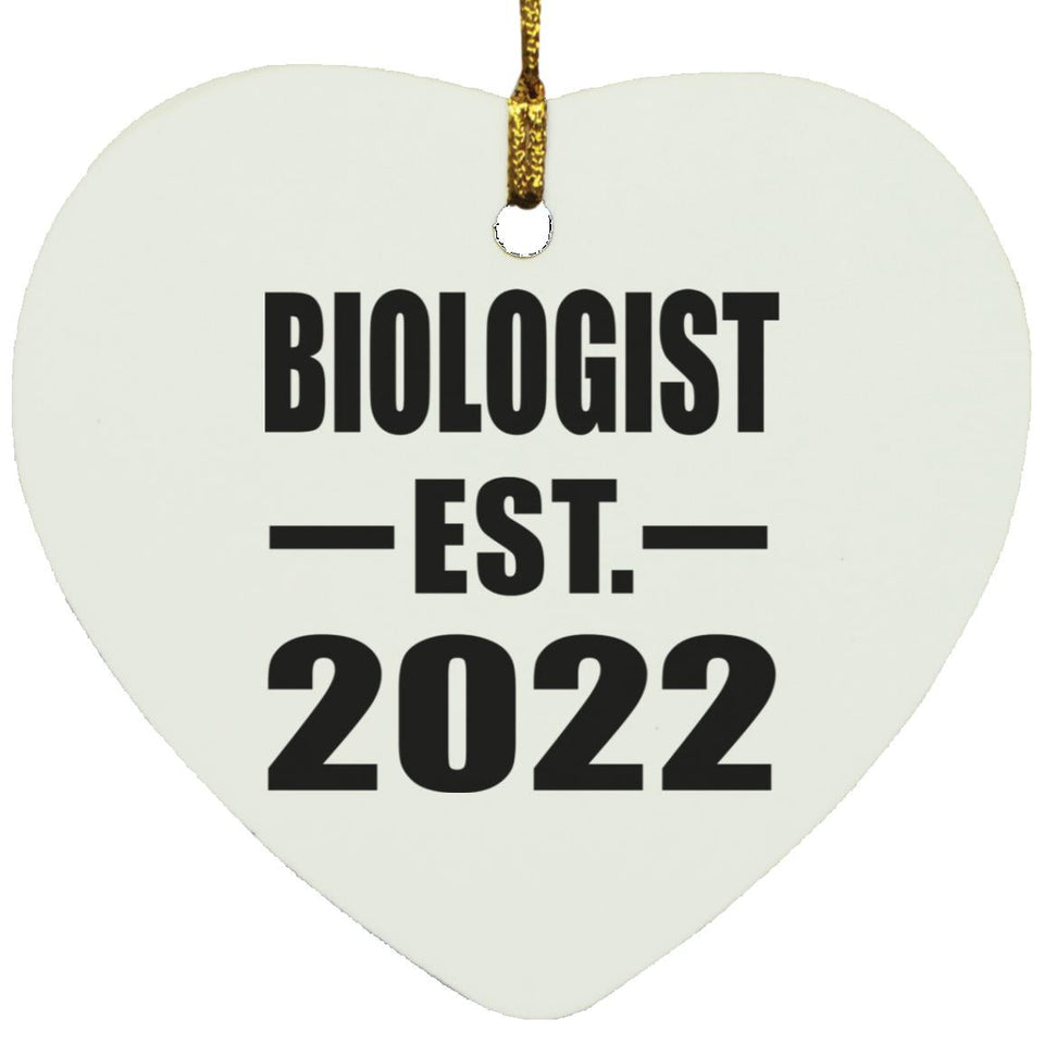 Biologist Established EST. 2022 - Heart Ornament