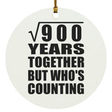 30th Anniversary Square Root of 900 Years Who's Counting - Circle Ornament