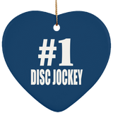 Number One #1 Disc Jockey - Heart Ornament