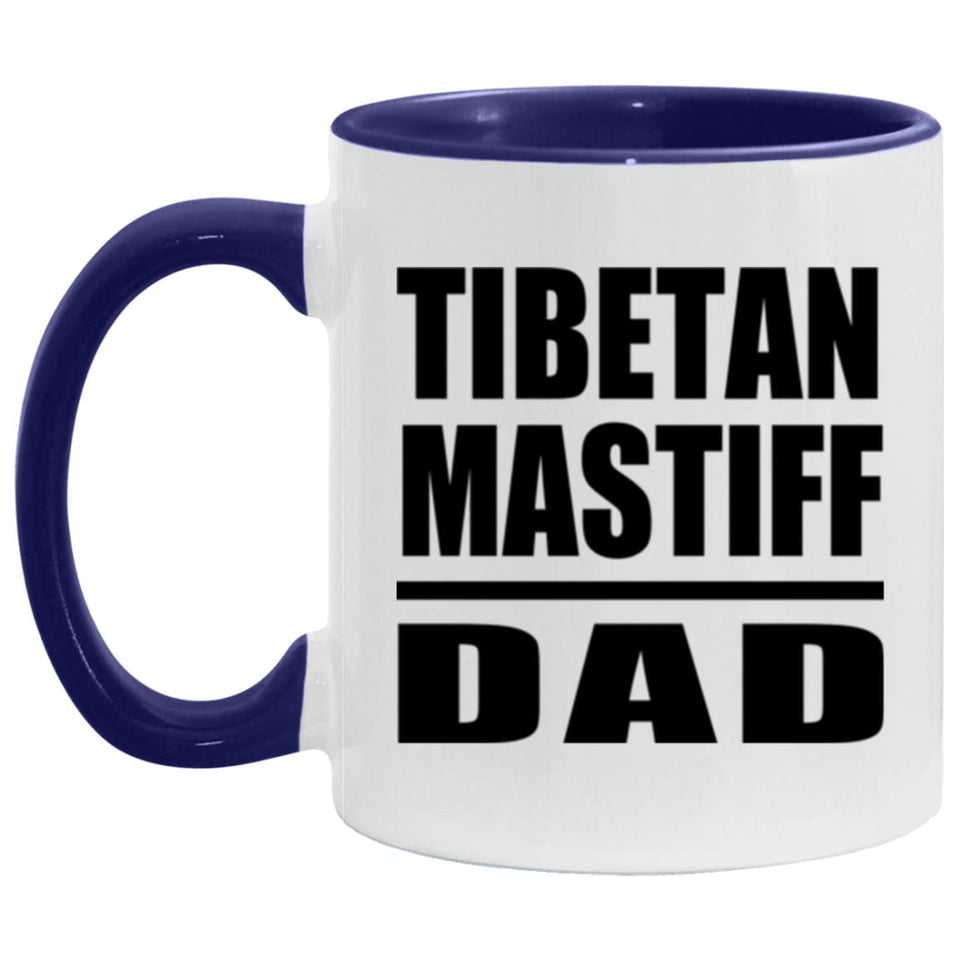 Tibetan Mastiff Dad - 11oz Accent Mug Purple