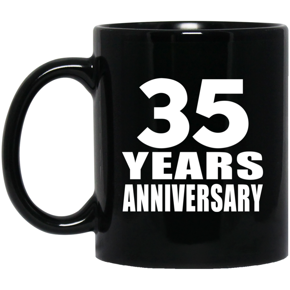 35th Anniversary 35 Years - 11 Oz Coffee Mug Black