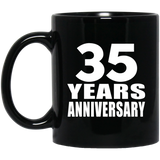 35th Anniversary 35 Years - 11 Oz Coffee Mug Black