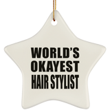 World's Okayest Hair Stylist - Star Ornament