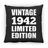 82nd Birthday Vintage 1942 Limited Edition - Throw Pillow Black