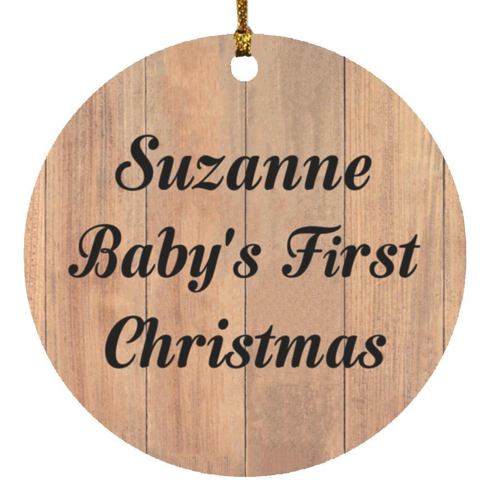 Suzanne Baby's First Christmas - Circle Ornament C