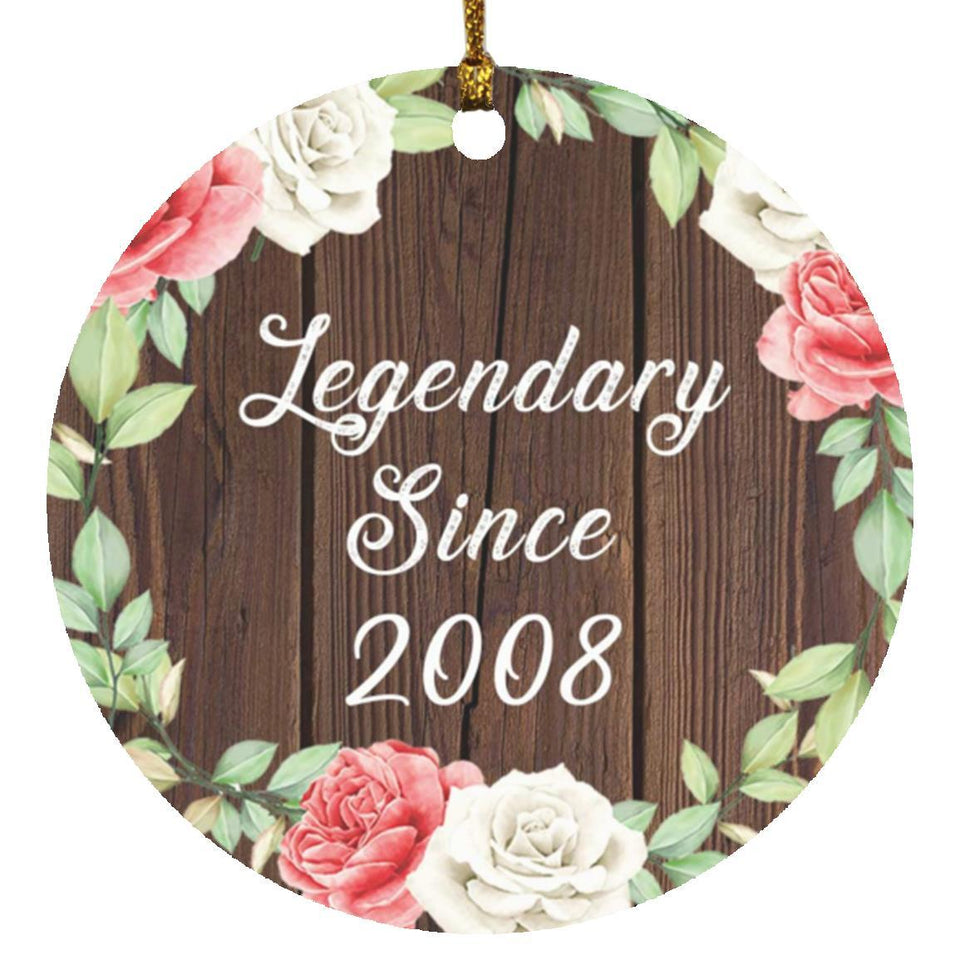 16th Birthday Legendary Since 2008 - Circle Ornament A