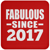 7th Birthday Fabulous Since 2017 - Drink Coaster