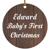 Edward Baby's First Christmas - Circle Ornament D
