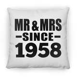 66th Anniversary Mr & Mrs Since 1958 - Throw Pillow