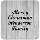 Merry Christmas Henderson Family - Drink Coaster F