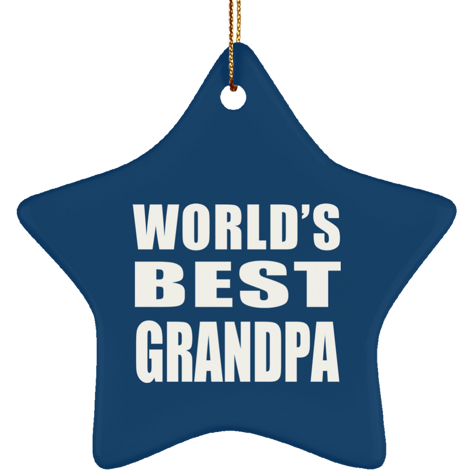 World's Best Grandpa - Star Ornament