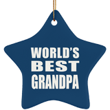 World's Best Grandpa - Star Ornament