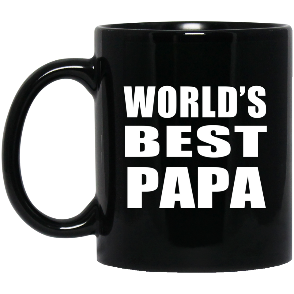 World's Best Papa (Grandpa) - 11 Oz Coffee Mug Black