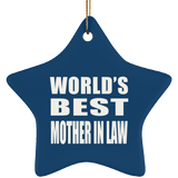 World's Best Mother In Law - Star Ornament