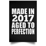 7th Birthday Made In 2017 Aged to Perfection - Poster Portrait