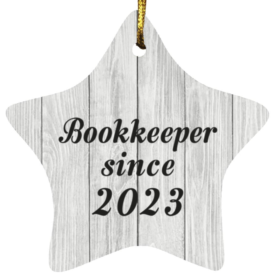 Bookkeeper Since 2023 - Star Ornament F