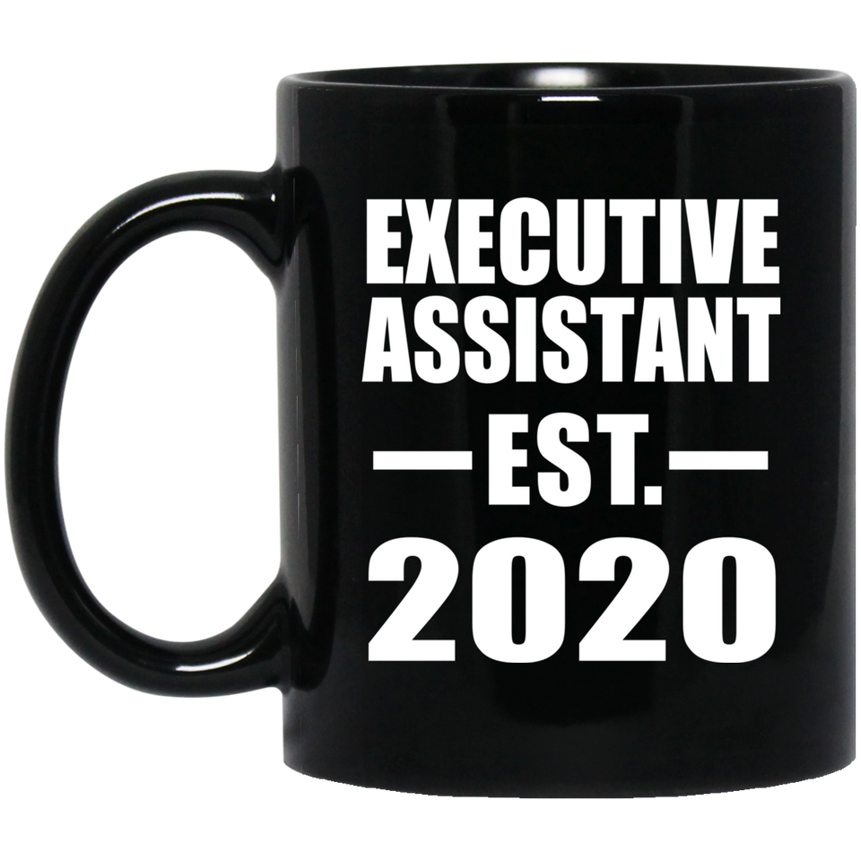 Executive Assistant Established EST. 2020 - 11oz Coffee Mug Black