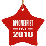 Optometrist Established EST. 2018 - Star Ornament