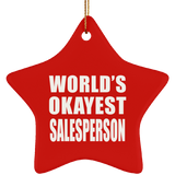 World's Okayest Salesperson - Star Ornament