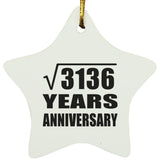 56th Anniversary Square Root of 3136 Years Anniversary - Star Ornament