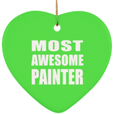 Most Awesome Painter - Heart Ornament