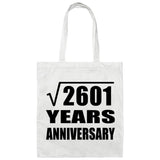 51st Anniversary Square Root of 2601 Years Anniversary - Tote Bag White