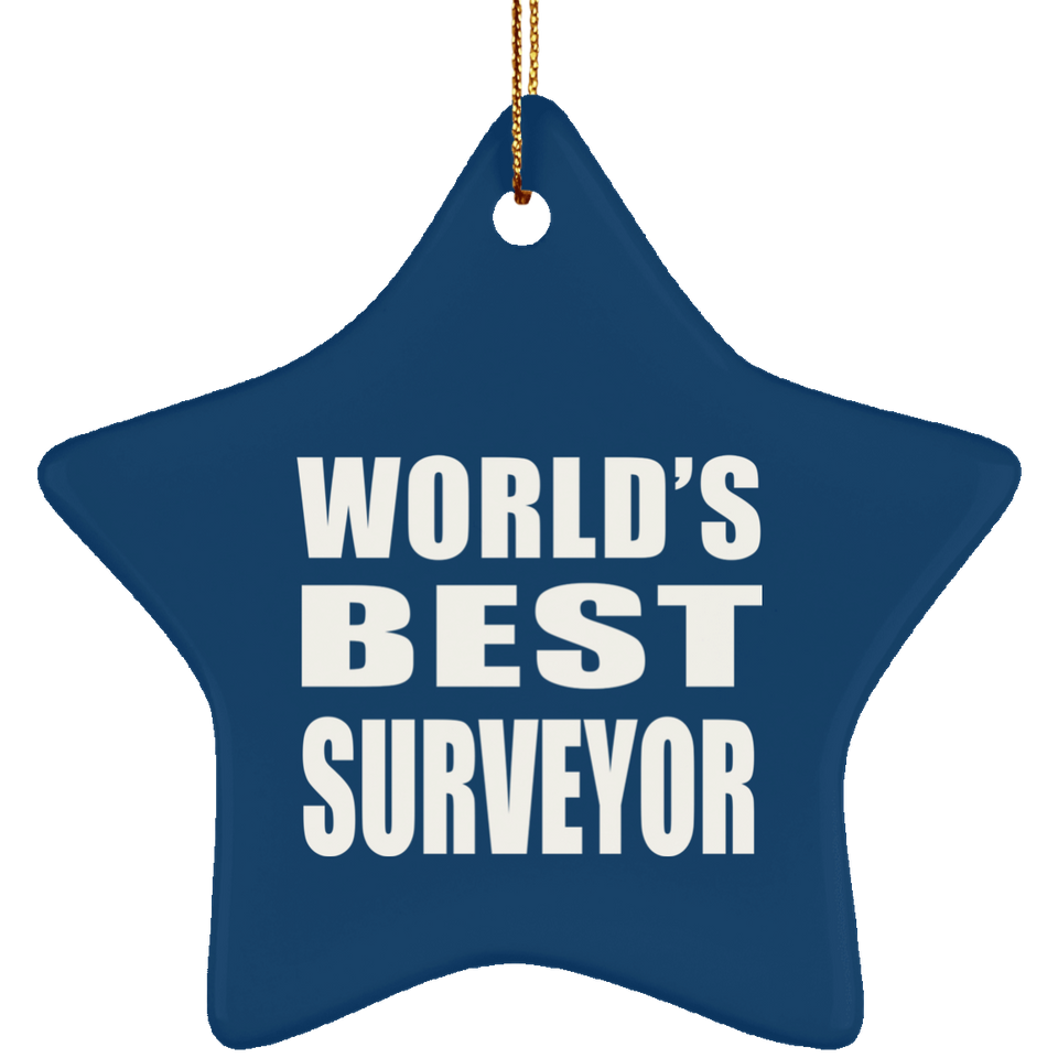 World's Best Surveyor - Star Ornament