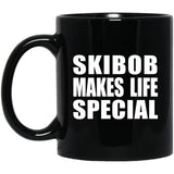 Skibob Makes Life Special - 11oz Coffee Mug Black